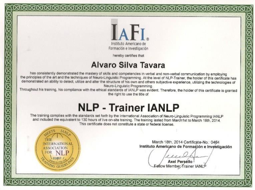 Trainer PNL Programación Neurolinguistica