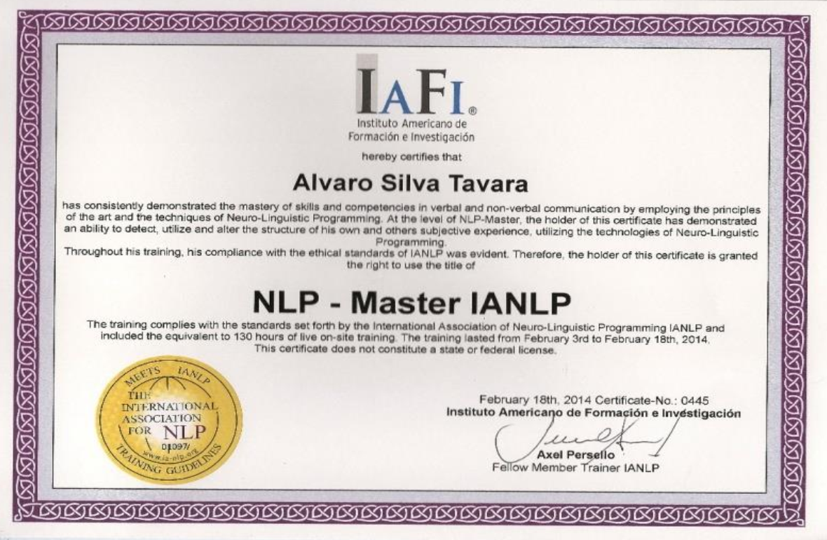 master PNL Programación Neurolinguistica