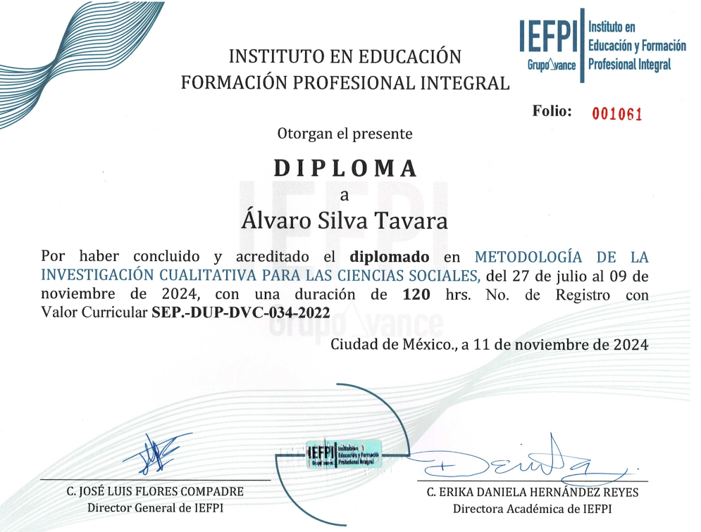 DIPLOMADO CUALITATIVA IEFPI