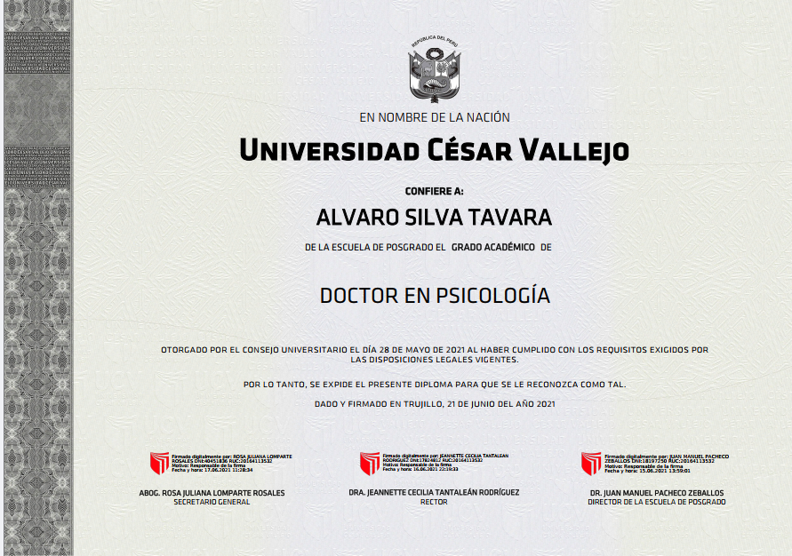 diploma doctor psicologia
