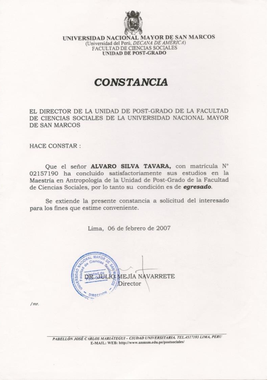 egresado Maestria Antropologia