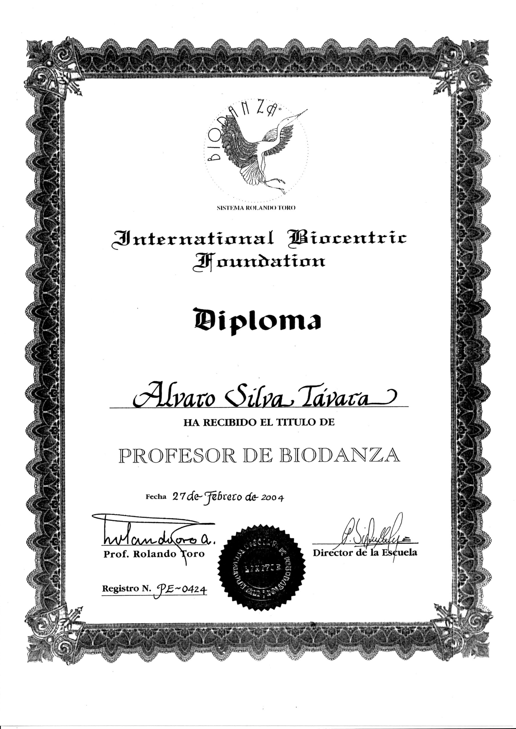 profesor biodanza titulo